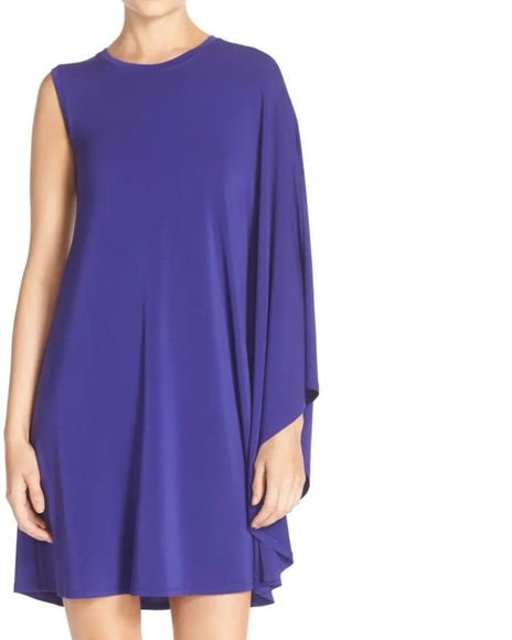 BCBGMAXARIA KATHIE ONE-SHOULDER JERSEY ONE WING SLEEVE MIDI DRESS SZ SMALL - Picture 1 of 16